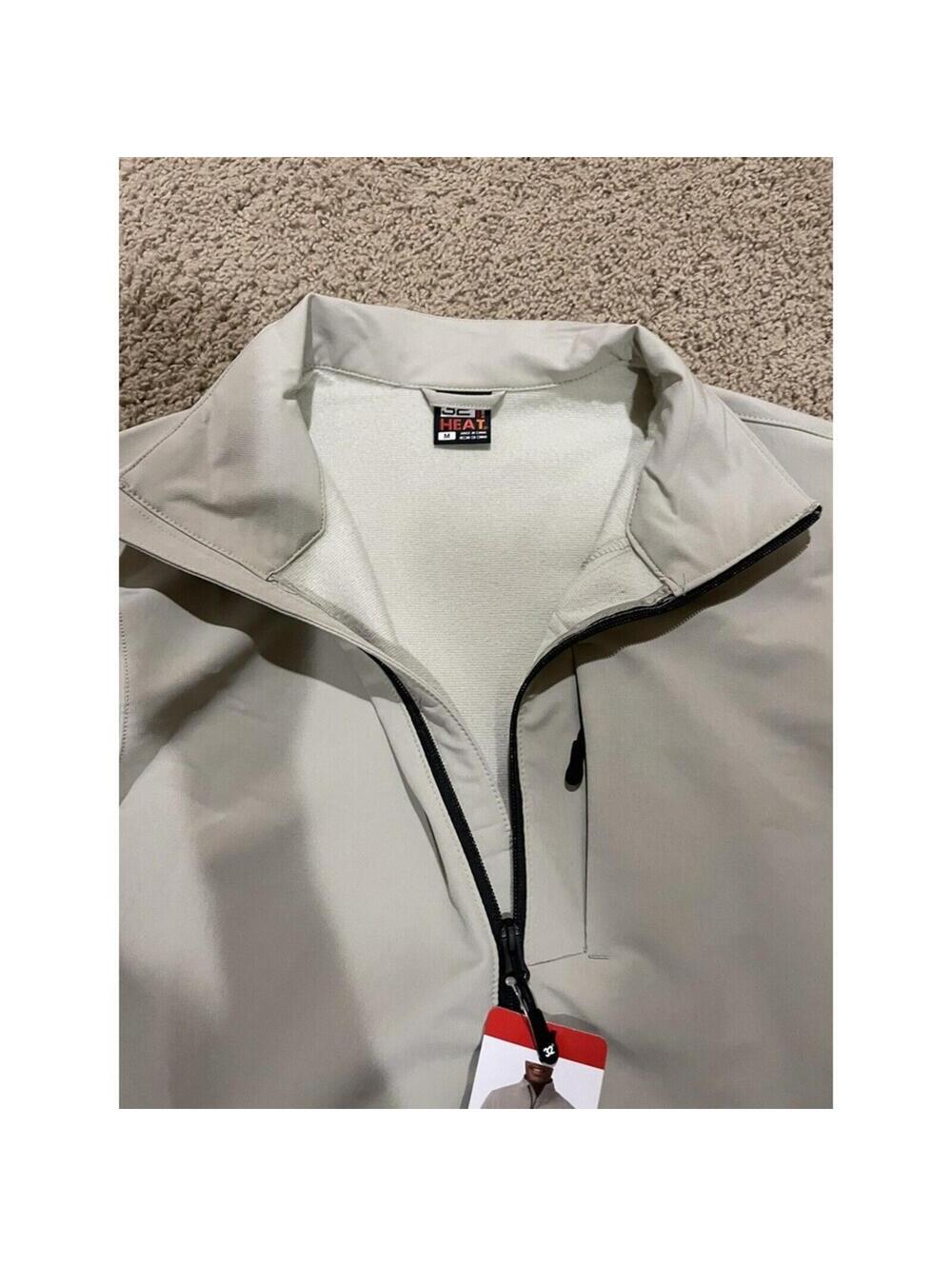Men's 32 Degrees Heat tan ivory windbreaker jacket M MEDIUM - Picture 4 of 5
